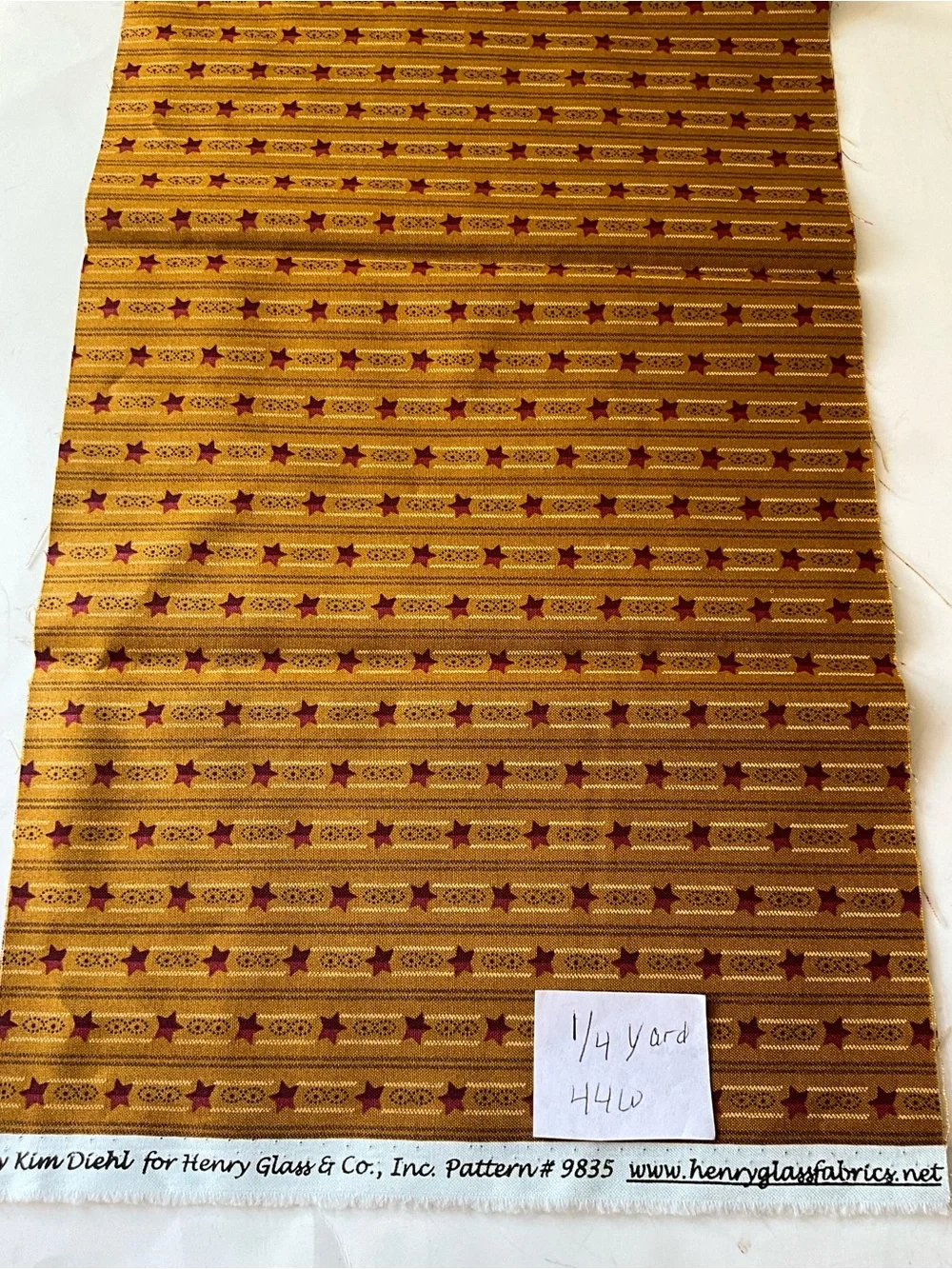 Quilting Sewing Crafts Fabric Lot Henry Glass #9835#920#926 Tan Mustard Gold
